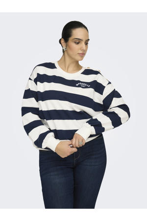 gestreepte sweater ecru