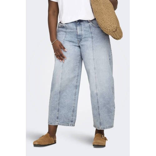 ONLY CARMAKOMA barrel jeans light blue denim afbeelding