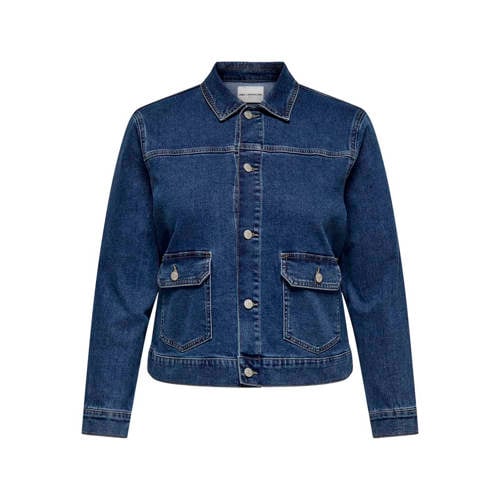 ONLY CARMAKOMA denim spijkerjas dark blue denim afbeelding
