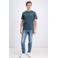 GABBIANO regular T-shirt met backprint petrol