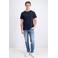 GABBIANO regular T-shirt met backprint donkerblauw