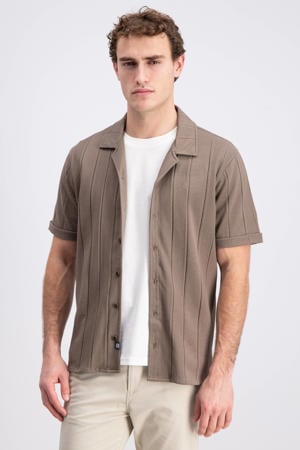 regular casual overhemd lichtbruin