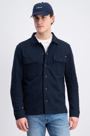 overshirt donkerblauw gebreid