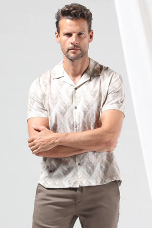 regular casual overhemd beige