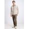 GABBIANO regular gestreept casual overhemd ecru