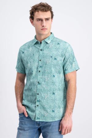 casual overhemd turquoise