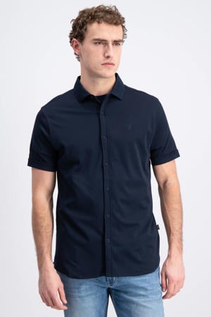 regular casual overhemd donkerblauw