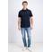 GABBIANO regular casual overhemd donkerblauw