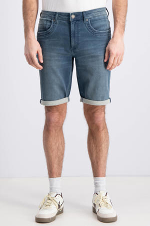 regular short medium blue denim