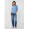 Esqualo gebreid vest met hartjes blauw