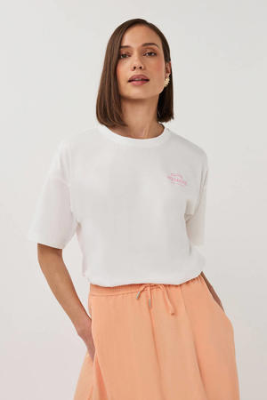 T-shirt met backprint wit