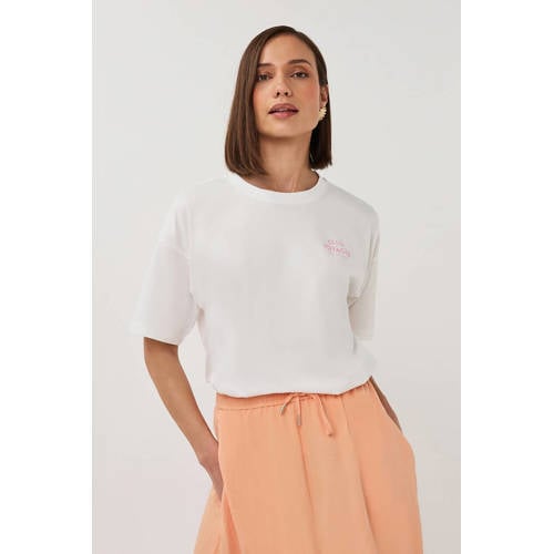 Esqualo T-shirt met backprint wit afbeelding