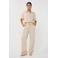 Esqualo wide leg regular waist broek beige