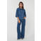 Esqualo denim blouse dark blue denim