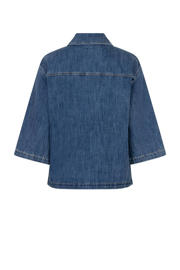 thumbnail: Esqualo denim blouse dark blue denim