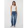 Esqualo Trousers barrel fit Jeans barrel jeans dark blue denim