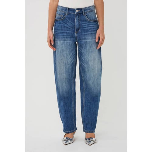 Esqualo Trousers barrel fit Jeans barrel jeans dark blue denim afbeelding