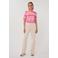 Esqualo gestreepte top roze