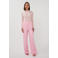 Esqualo wide leg regular waist broek roze