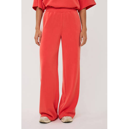 Esqualo wide leg regular waist broek rood afbeelding