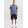 JACK & JONES regular polo blauw gebreid