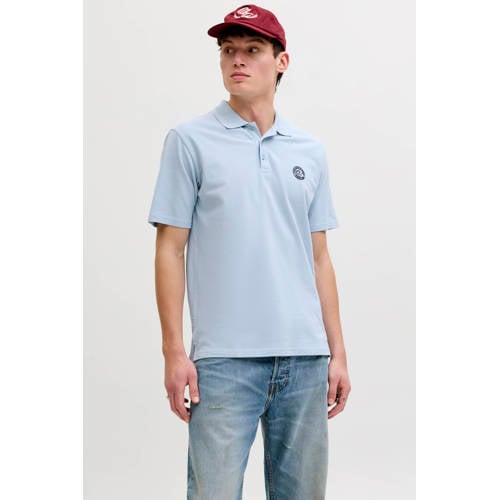 JACK & JONES regular polo lichtblauw afbeelding