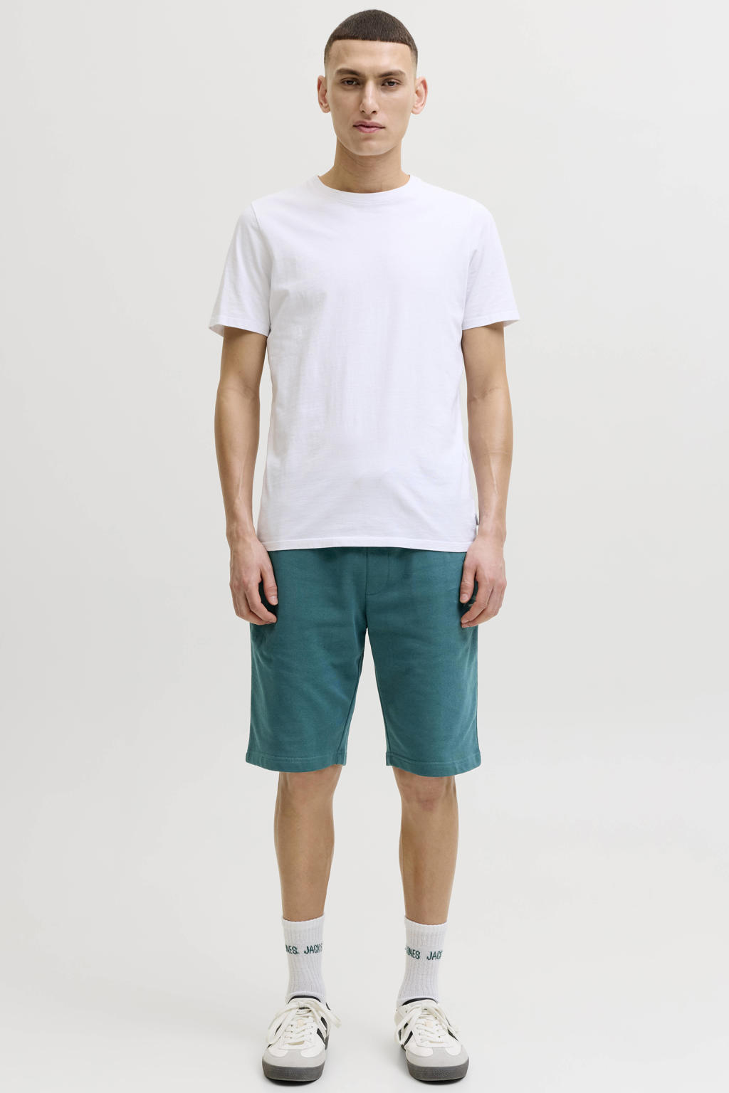 JACK & JONES PANTS STUDIO JPSTGORDON regular sweatshort petrol