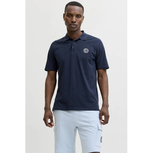 JACK & JONES regular polo donkerblauw afbeelding