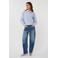 Esqualo gestreepte blouse blauw