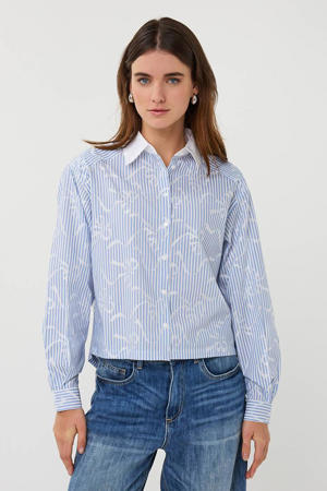 gestreepte blouse blauw