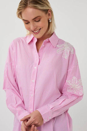 gestreepte blouse roze