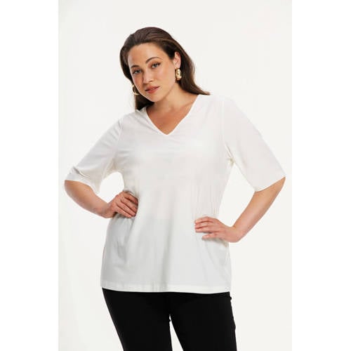 YOEK T-shirt ecru afbeelding