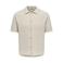 ONLY & SONS regular fit gebreid overhemd - beige