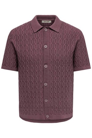 regular fit overhemd - roze/taupe