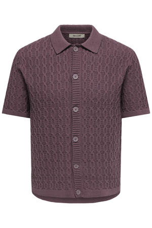 regular fit overhemd - roze/taupe