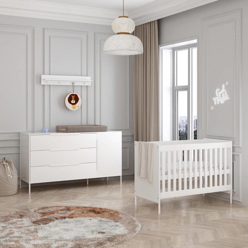 Born Lucky Babykamer Santiago Wit XL 2-Delig