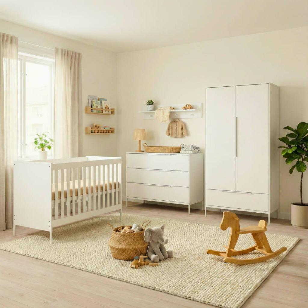 Born Lucky Babykamer Santiago Wit 3-Delig