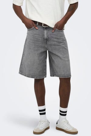 ONSCARL denim baggy short grey denim