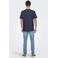 ONLY & SONS regular T-shirt donkerblauw