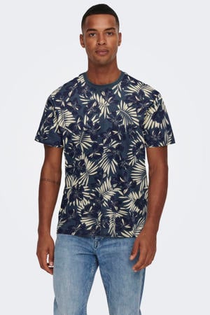 regular T-shirt donkerblauw