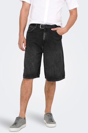 ONSCARL denim baggy short black denim