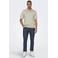 ONLY & SONS regular polo fijn gebreid beige