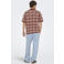ONLY & SONS relaxed casual overhemd met ingebreid patroon brique