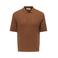 ONLY & SONS regular polo met linnen gebreid brique