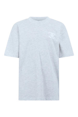 T-shirt met backprint - lichtblauw
