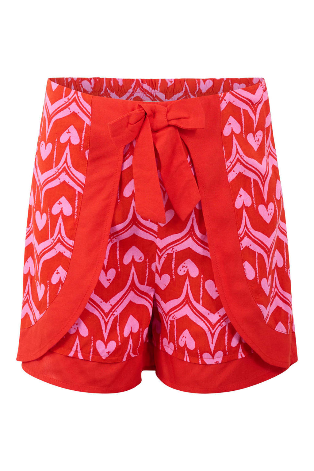 Shoeby regular fit casual short met print - rood