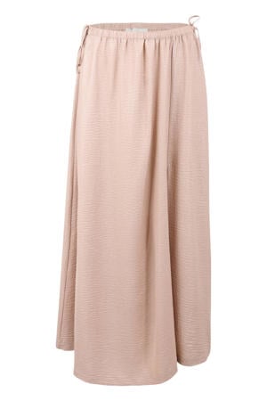 midi rok met glitter beige