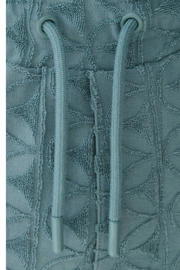 thumbnail: Shoeby regular fit casual short met print - donkergroen