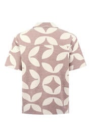 thumbnail: Shoeby regular fit overhemd met print - donkerbruin