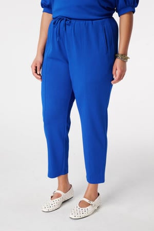 slim regular waist broek blauw